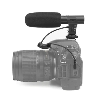 STRIEĽAŤ Stereo Mikrofón pre Videokamery Nikon Canon DSLR Fotoaparát, Počítač, Mobilný Telefón, PC, Mikrofón pre Xiao 8 iphone X Samsung