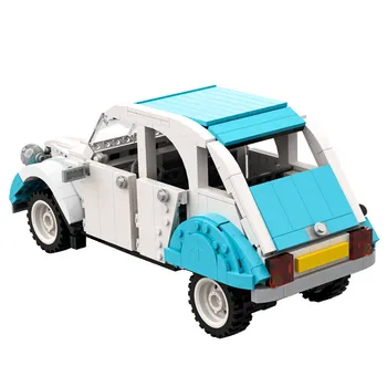 Svetoznámej Automobilovej 2CV Dolly Model Tehly DIY Mesto Technic Vozidla Stavebné Bloky, Montáž Vzdelávacie Hračky pre Deti Vianočné Darčeky