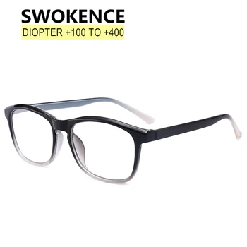 SWOKENCE Full Frame Okuliare na Čítanie Ženy Muži Pružiny Závesov Okuliare Pre Presbyopia Ďalekozrakosť S Diopter +1,0 až +4.0 R154