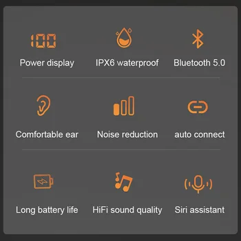 TWS Slúchadlá Bluetooth Slúchadlá Pravda, Bezdrôtová Stereo Slúchadlá In Ear Headset Podporu Siri Šport pre Samsung Xiao Vivo Lotus