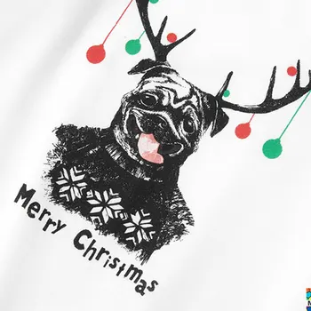 Vianoce Rodine Zodpovedajúce Oblečenie, Pyžamá Sady Rodič-dieťa Kostým Vianoce Psa Tlačiť Hore a Elastické Kockované Nohavice
