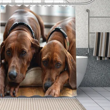 Vlastné Bloodhound Beagle Sprchový Záves Nepremokavé Kúpeľňa Záclony Sprchové Súpravy Drop Shipping 1pc vlastné
