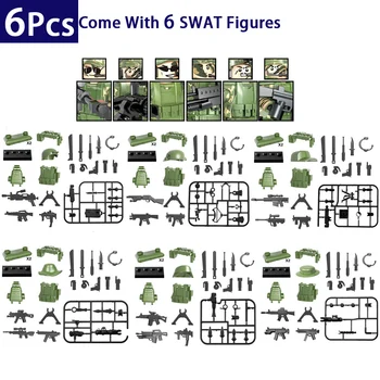Vojenská Vojaci Špeciálnych Síl Tehly Údaje Zbrane Zbrane Ozbrojených SWAT Stavebné Bloky pre Deti Hračky Dropshipping