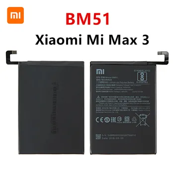 Xiao mi Pôvodnej BM51 5500mAh Batérie Pre Xiao Mi Max 3 Max3 MAX3 BM51 Vysokej Kvality Telefón Náhradné Batérie +Nástroje