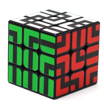 Z-cube Bludisko Typ 3x3x3 Magic Cube Puzzle Kocky Inteligentné Darček Hračky Pre Deti - Black