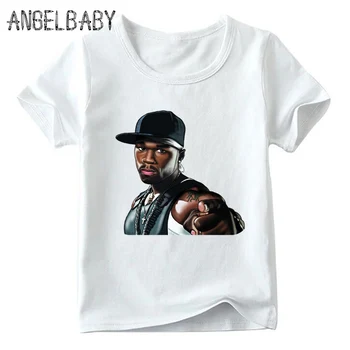 Zodpovedajúce Rodiny Oblečenie Rapper 50 Cent Tlač Chlapci Dievčatá Fashion T-shirt Deti Hip Hop Oblečenie Kids&Žena&Muž Vtipné Tričko