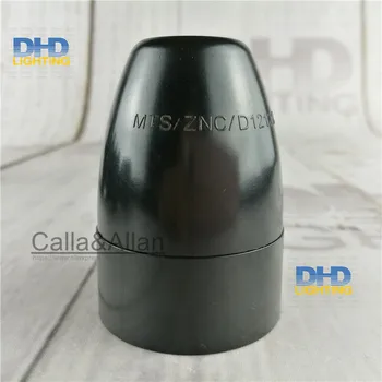 Čierna farba, 100ks E27 LED Plastové objímky E27 Converter E27 Edison Žiarovka pätica Držiak na holé telo DIY E27 pätica base