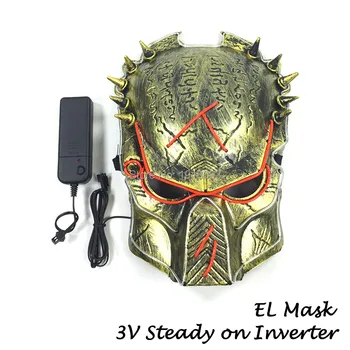 Žiariace Film Predator maska Žiariace EL Drôt Maska EL Produkt Novinka Osvetlenie Maska pre Film Theme Karneval Party Dekorácie
