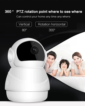 1080P Full HD Wifi Bezdrôtové IP Kamery 360 oči Home Security Smart WiFi Audio CCTV Kamera Nočného Videnia Baby Monitor