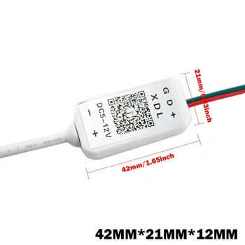 5V 12V Mini RGB Controller Magic Led Pixel RGB Bluetooth Phone Ovládanie Stmievač Pre WS2801 WS2811 WS2812B LED Pixel Pásy JQ