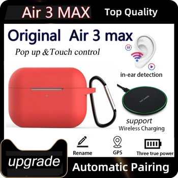 Air3 MAX TWS 5.0 Bluetooth na Bezdrôtové Nabíjanie, Super Bass Slúchadlá PKi9000 I900000 Pro i200000 i100000 i300000 i99999 Plus