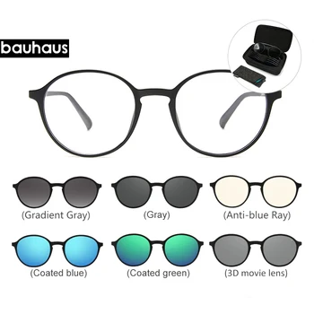 Bauhaus Magnetické Polarizované slnečné Okuliare slnečné Okuliare Krátkozrakosť, okuliare, rám z piatich farieb, módne Optické ULTEM Okuliare