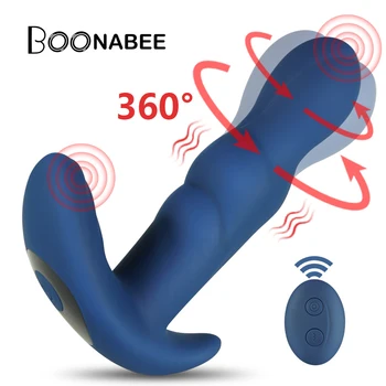Bezdrôtové Diaľkové Ovládanie Masážneho Rotujúce Análny Plug Vibrátor Zadok Plug Sexuálne Hračky pre Dospelých Stimuláciu Mužskej Sexshop