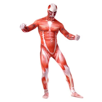 Cossky Colossal Titan Zentai Mužov Dospelých Cosplay Kostým Jumpsuit
