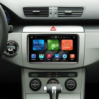 Eunavi 2 Din Auto Multimediálne Video Prehrávač Auto Rádio GPS Pre VW Polo Golf 5 Touran Jetta Tiguan passat b6 cc fabia Systém Android