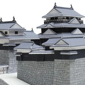 Japonsko Matsumoto Hrad Dokončiť Skladanie Rezanie Mini 3D Papier Modelu Dom Papercraft DIY Deti, Dospelých Ručné Remeselné Hračky QD-200