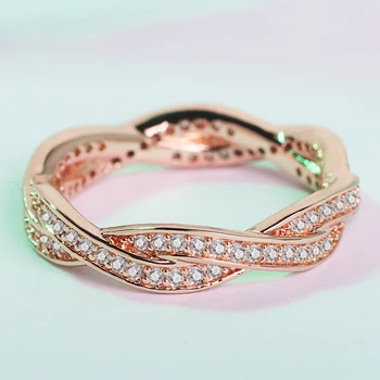 Klasické Prst Krúžky s Shinning Okrúhle Zirkóny Crystal Zásnubný Prsteň pre Ženy v Indii Šperky, Darčeky