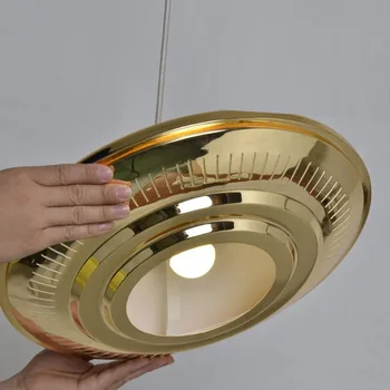 Moderné Luxusné Zlaté LED Prívesok Svetlo Lietajúci Tanier UFO Tvar Droplight Spálňa/Bar/Kaviareň Art Dekoratívne Osvetlenie Zariadenie