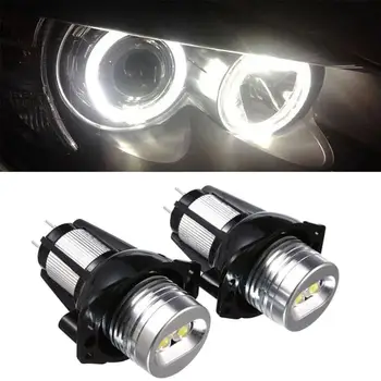Nové LED Auto žiarovka 2 KS E90 Angel Eyes Halo Prstenec Svetla LED 6W Značku Žiarovky Xenon White pre BMW Auto Beží Svetlo 2020