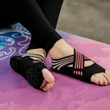 NOVÝ 1 Pár Žien Non-slip Fitness Tanec Pilates Ponožky Profesionálne Krytý Jogy Topánky