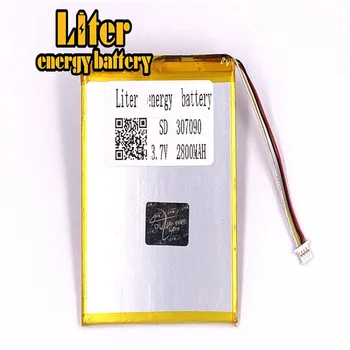Plug 1.0-4P 307090 2800mah 3,7 V Nabíjateľná lipo batérie, tablet pc 7 palcový MP4 MP5 li ion polymer lithium batéria s MTK