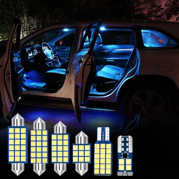 Pre Honda Stepwgn RG RK RP 2005-2016 7pcs Vlkovcový T10 W5W 12V LED Žiarovky Auto osvetlenie Interiéru Auta Dome Svetla na Čítanie batožinového priestoru Lampy