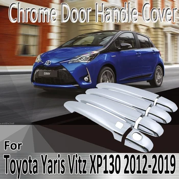 Pre Toyota Yaris Vitz XP130 2012~2019 Styling Samolepky, Dekorácie Chrome Dverí Rukoväť Kryt Prerobit Auto Príslušenstvo