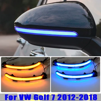 Prejdite LED Dynamický Zase Signálneho Svetla Bočné Zrkadlo Blikajúce Svetlo Repeater Blinker Na VW Golf MK7 je GLAXAY 7 R Rline GTD 2013 2018