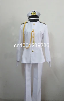 Prispôsobený Z Anime Kantai Zber teitoku T Admirál uniformy Cosplay Kostým