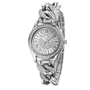 Roman Zlatý Náramok Ženy Hodinky, Luxusné Značky Crystal Dámske Hodinky Quartz žena náramkové hodinky pre ženy hodiny relogio feminino