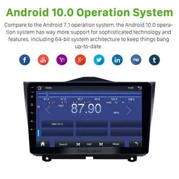 Seicane Android 10.0 9 palec 2+32 G Auta GPS rádio Stereo Jednotky Prehrávač Pre LADA ВАЗ Granta Kríž 2016 2017 2018 2019 QLED 2 din
