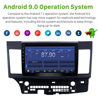 Seicane Pre Mitsubishi Lancer-ex 2008 2009 2010 2011 2012 2013 Android 9.0 10.1 palcový Auta GPS Audio Prehrávač Multimediálnych súborov