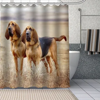 Vlastné Bloodhound Beagle Sprchový Záves Nepremokavé Kúpeľňa Záclony Sprchové Súpravy Drop Shipping 1pc vlastné