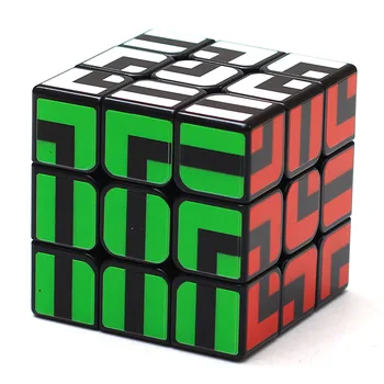 Z-cube Bludisko Typ 3x3x3 Magic Cube Puzzle Kocky Inteligentné Darček Hračky Pre Deti - Black