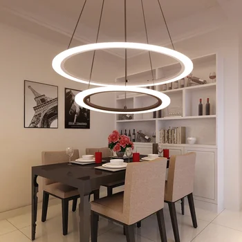 Čierna/Biela Moderné LED Luster Osvetlenie v Obývacej Miestnosti, Spálne, Jedáleň, Kuchyňa Kolo Akryl Deco Lustre Domov Lampa