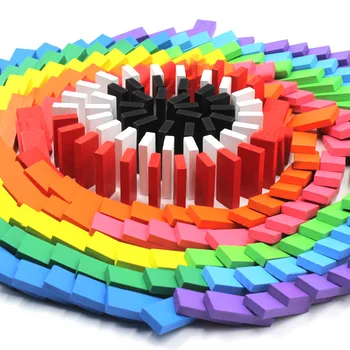 100/300/500pcs Deti Drevené Hračky Zoradiť Rainbow Domino Bloky Súpravy, detské Hry Domino Montessori Vzdelávacích Hračiek