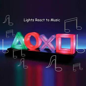 2020 Pre ps4 náladu flash lampa ikonu modelovanie ovládanie hlasom dekoratívne lampy dom farebné svetlá hra svietnik led svetlo hra