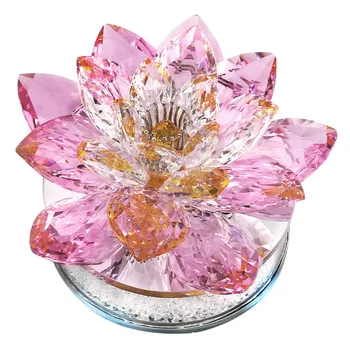 4 farba Crystal lotosové Kvety Figúrky Auto Parfum Fľašu so Srdcom Kryštálová Váza Crystal Lotus Plavidlá Domov Dekoroch Veselé Darček