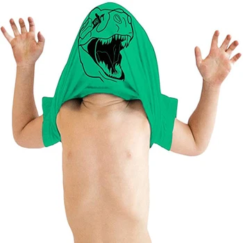Spýtať Sa Ma Na T-Rex Flip T Shirt Deti Vtipné Tričko Dinosaura Graphic Tee Šaty, Módne Vtipné Deti Chlapcov Batoľa Plussize