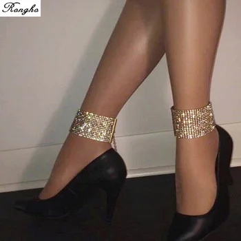 Ženy Značky Multi Pazúr Crystal Ponožky Módne Nohy reťaze telo šperky Drahokamu Vyhlásenie Anklet Klubu Strany accesssories