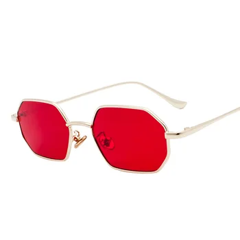 JASPEER Módne Vintage Obdĺžnik slnečné Okuliare Ženy Muži Kovový Rám 2020 Slnečné okuliare Pre Mužov Unisex Ružová Jasný Objektív Okuliare