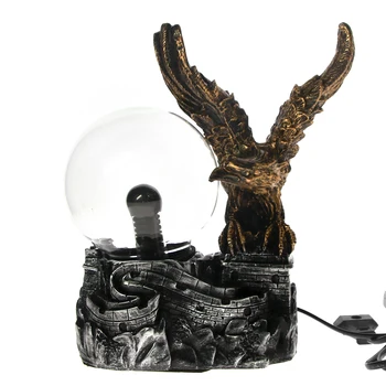 Plešatý Eagle Pohybu Plasma Ball Stolná Lampa Dekoratívne Osvetlenie Dotyk Odpoveď Eagle Ozdoby Nočné Svetlo Figúrka