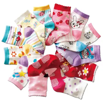 12pair/veľa Baby Dievčatá Chlapec Ponožky Veľkoobchod Unisex Non Slip Baby Ponožky Dojčenské Ponožky 0-3roky