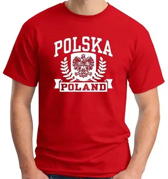 2019 Módne Farbou Mužov Tričko T-shirt Polska, Poľsko Mužov Futbalista Bežné Čaj