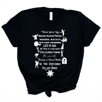 2020 Dievčatá Rozprávky Inšpiroval T-shirt Roztomilý Kúzelné Kráľovstvo Epcot Tričko Ulzzang Ženy Košele 90. rokov Tumblr Tričko
