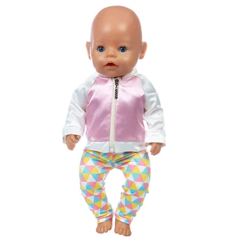 2020 Nové Ružové sako vyhovovali Doll Oblečenie vhodné Pre 43 cm narodil baby Doll oblečenie reborn Bábiky Príslušenstvo