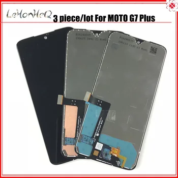 3 kus/veľa LCD Na Motorola Moto G7 Plus LCD Displej Dotykový Displej Digitalizátorom. Montáž Na MOTO G7 a LCD