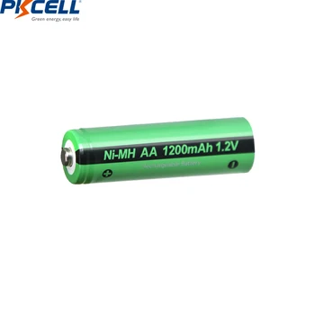 4/8/20pcs PKCELL 1200mAh AA NiMH Nabíjateľné Batérie 1.2 V Ni-MH Priemyselné Batérie typu aa Bateria Tlačidlo Hore na svetlo hračka
