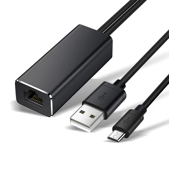 480M Sieťová Karta Stick Micro USB na RJ45 Ethernet USB Napájanie TV Adaptér pre Domácnosť TV Jednoduché Teší Ozdoby