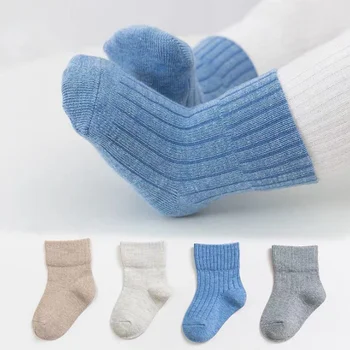 4Pair/veľa Nových dievčatá chlapci baby ponožky pure color jednoduché Pre 0-3 roky staré baby ponožky